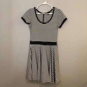 Felicity & Coco Black and White Striped Dress